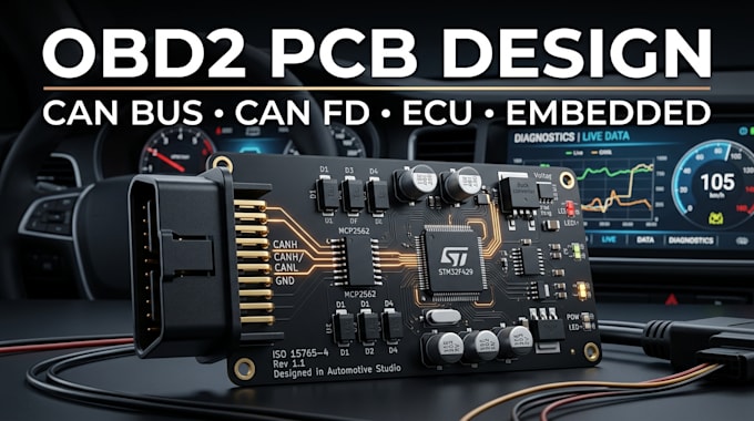 design obd2 pcb, can bus ecu interface and automotive electronics