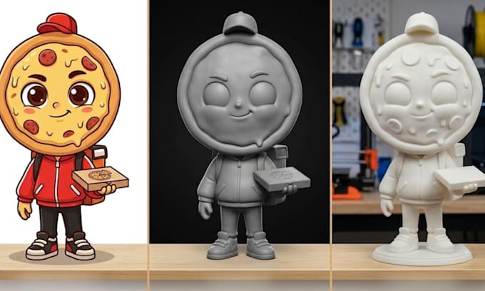 create custom 3d character sculptures, toy figures and mascots
