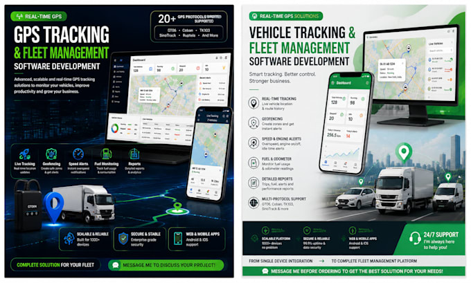 develop gps tracking software for fleet and vehicle management