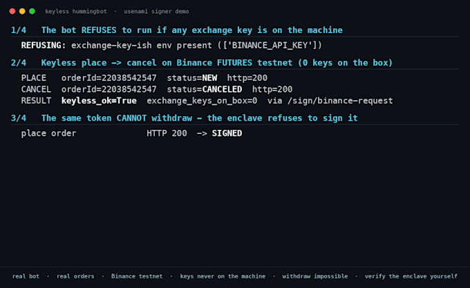 build secure exchange API integration where your keys stay yours