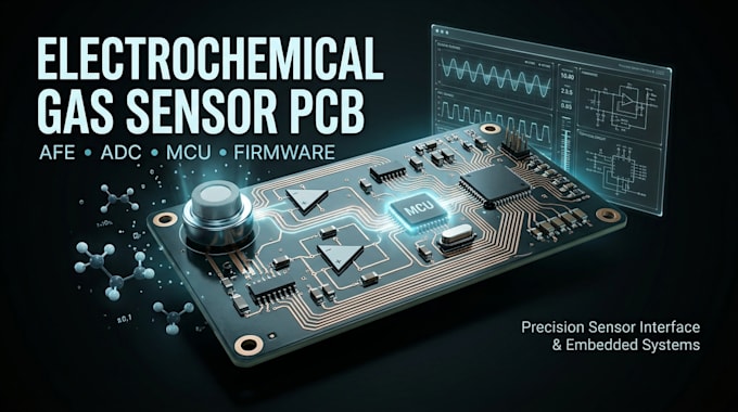 design electrochemical gas sensor pcb, sensor interface and embedded firmware