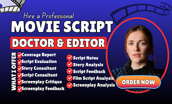 be your script doctor, edit movie script screenplay, tv pilot, short film script