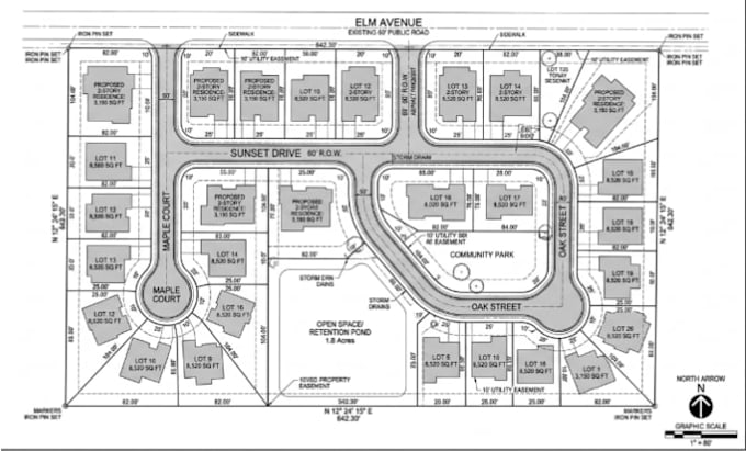 do 2d site plan, plot plan, property map, layout drawing and subdivision plan