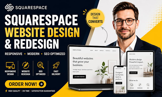 responsive squarespace website redesign squarespace website design website SEO