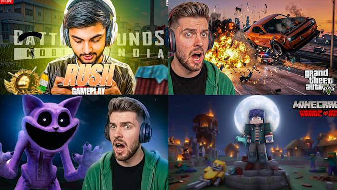 design high CTR gaming thumbnails