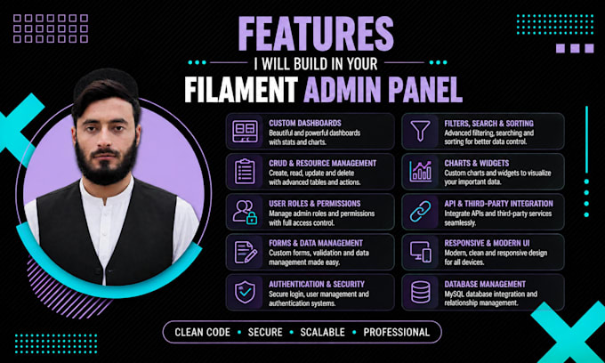 build laravel filament admin panel dashboard