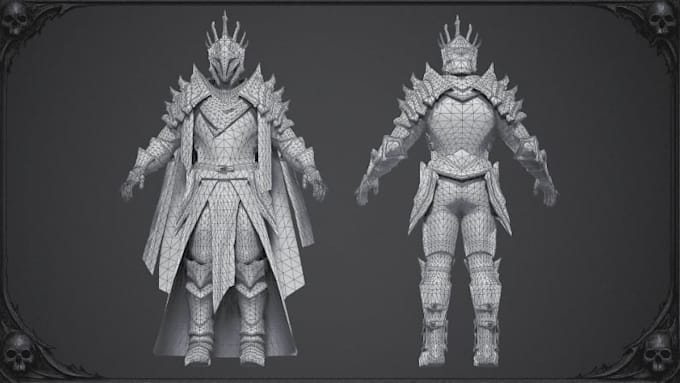 create high quality 3d game characters for games, animation and 3d projects