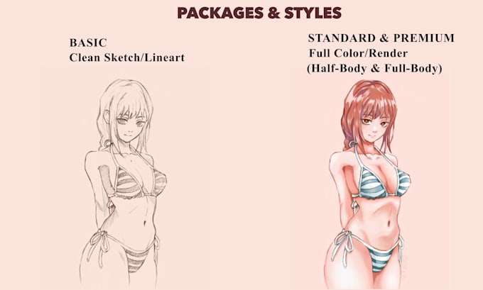draw cute anime pinup