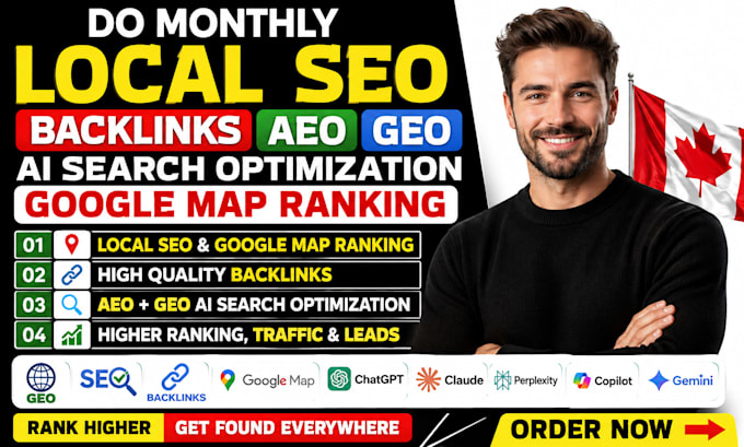 do monthly local SEO backlinks aeo GEO ai search optimization google map ranking