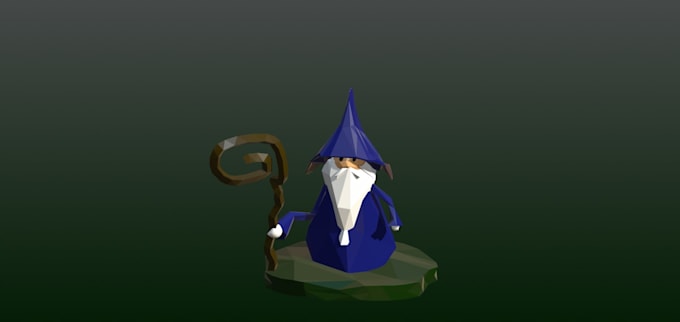 create a 3d low poly model