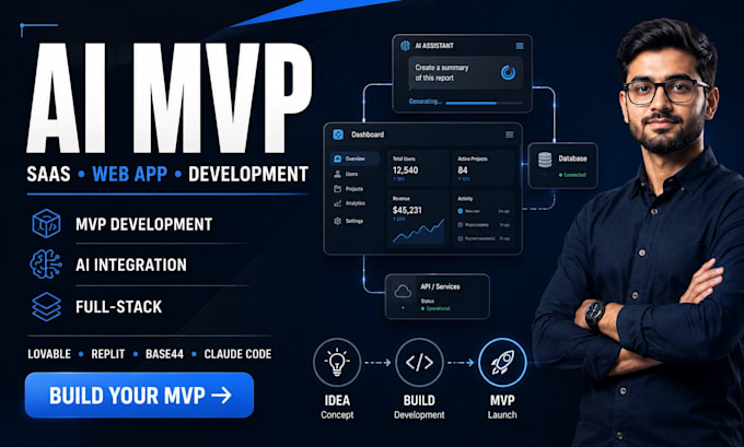 develop fix and optimize ai mvp, saas, web app using lovable replit claudecode