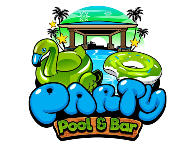 design amazing pool logo