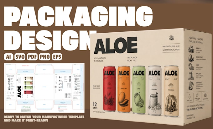 do professional product packaging for box, pouch, label design