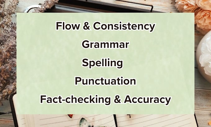 professionally proofread and edit your creative work