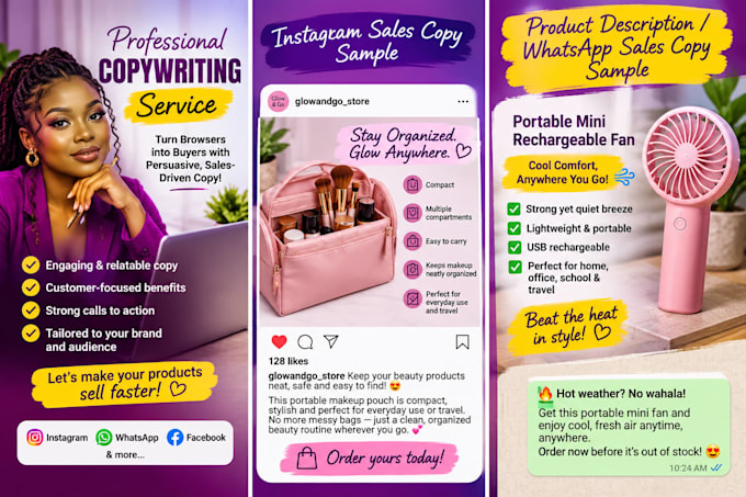 write engaging e commerce and social media sales copy