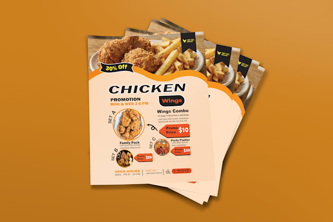 design modern food menu flyer and restaurant menu card