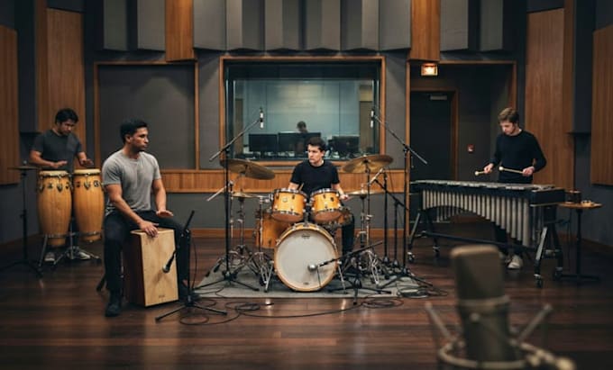 record professional drums, percussion, cajon and vibraphone for your song