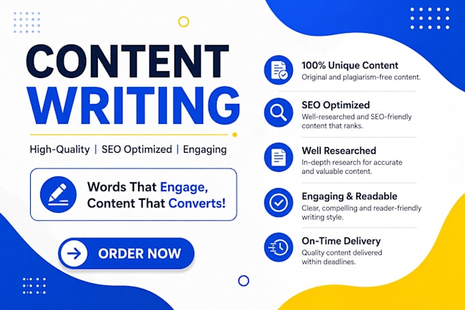 research your topic and write high quality SEO blog content