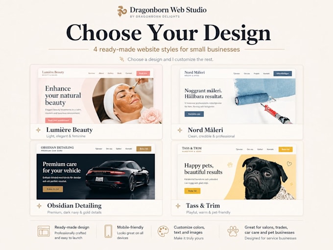 build a professional small business website