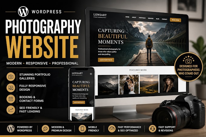 create a modern wordpress photography website