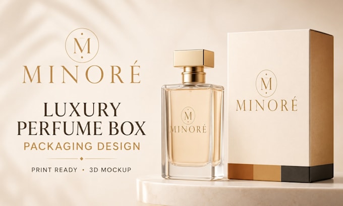 design luxury perfume box packaging and dieline