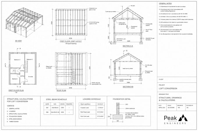 do UK building regulation drawings, structural calculations and loft conversions