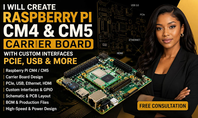 create raspberry pi cm4 cm5 carrier board with custom interfaces pcie usb