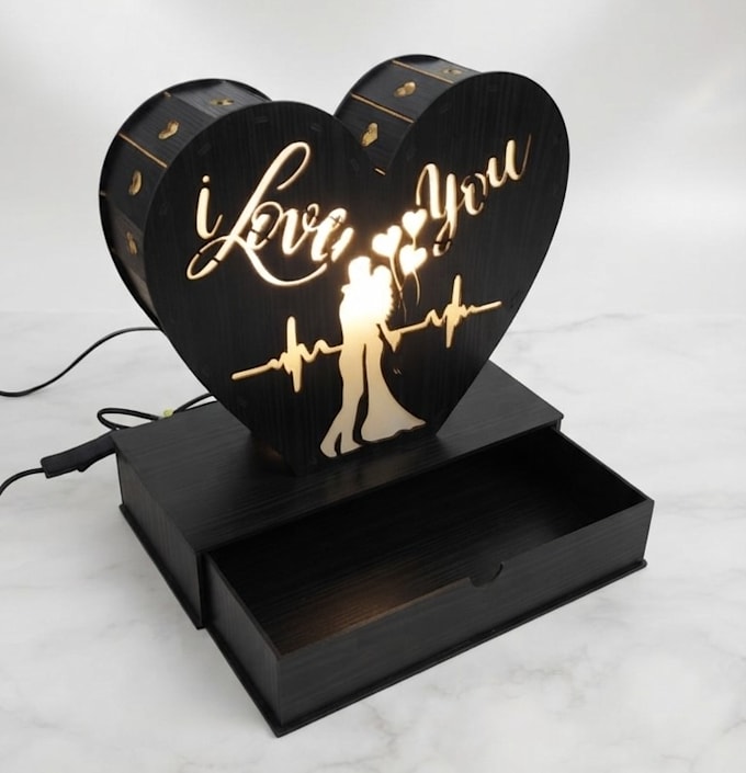 design custom laser cut products, 3d mdf assembly, and dxf vector files