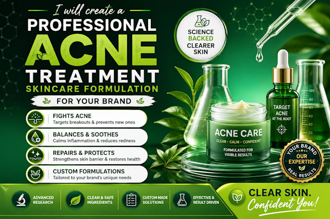create a professional acne treatment skincare formulation