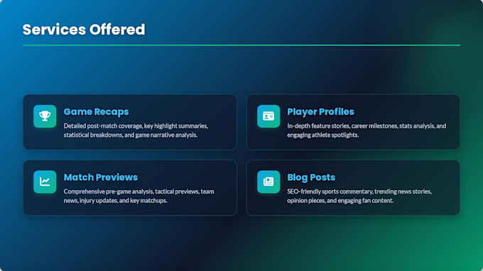 write engaging sports articles, blog posts, or news recaps