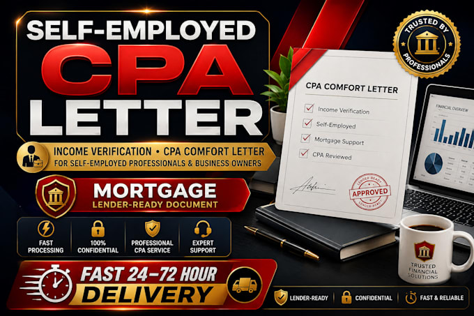 create CPA verification letter for self employed income proof