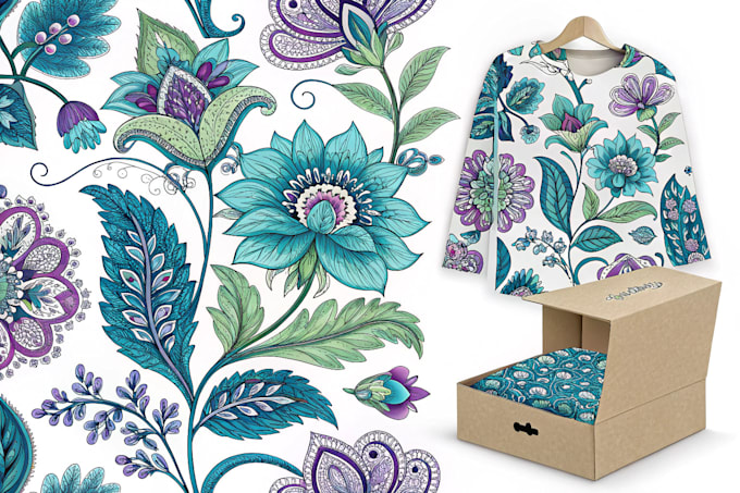 design unique seamless pattern, textile print, and packaging