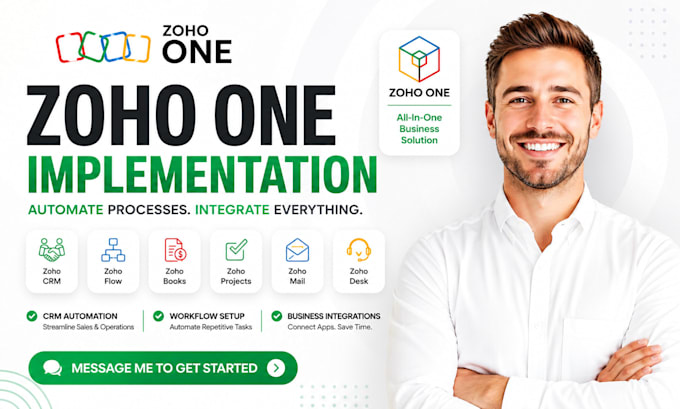 zoho one implementation CRM workflow automation healthcare dental integrations