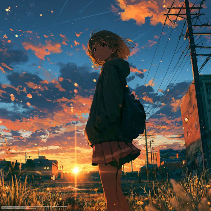 create anime style album cover