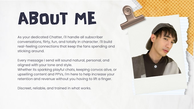 be your chatter, social media manager