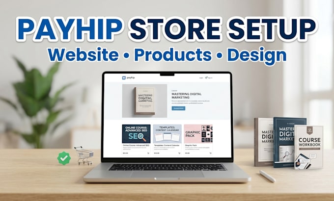 setup payhip store, payhip website and digital product store