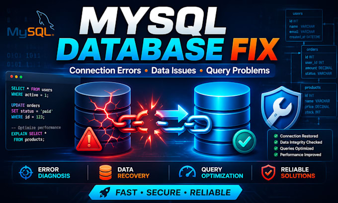 fix PHP mysql website bugs errors and database issues