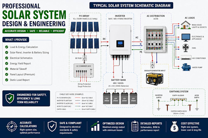 calculate your solar system, inverter and battery size