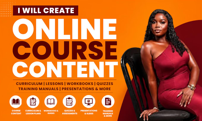 online course content curriculum and elearning training materials