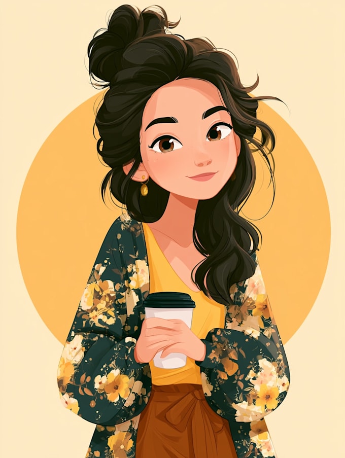 create a disney cartoon illustration