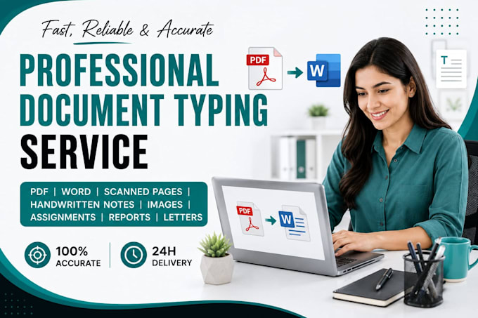 type audio, PDF and handwritten to word