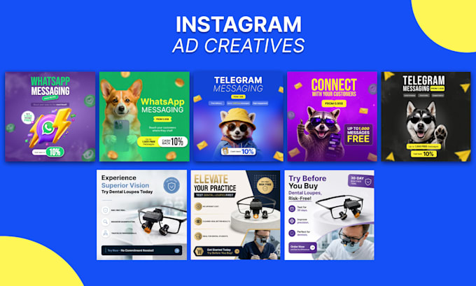design facebook ad creative,instagram post,meta ads creative or ad image