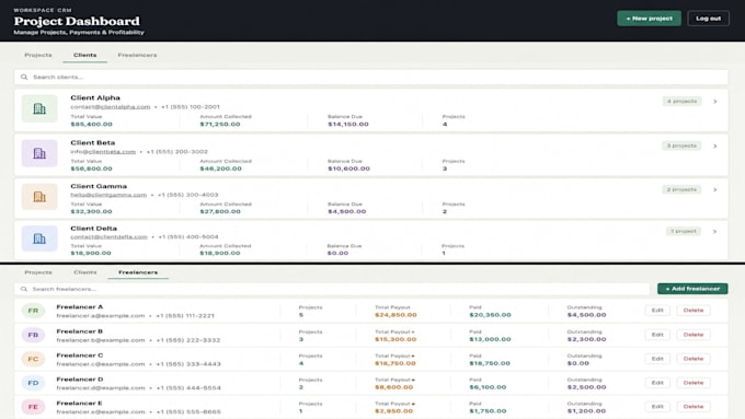 create custom web based financial CRM