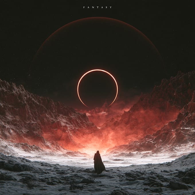create a dreamy surreal fantasy album cover