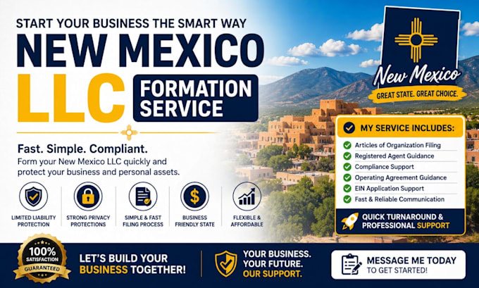 form your new mexico llc with registered agent and compliance support