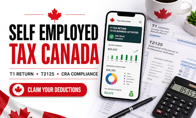 help you file your canada self employed tax return and claim eligible deduction