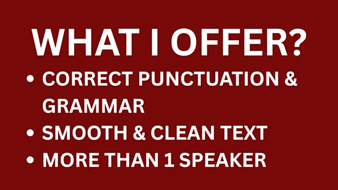 provide accurate english transcription