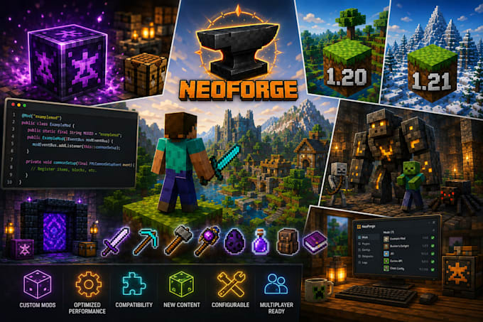 build a custom forge neoforge minecraft mod minecraft mod developer