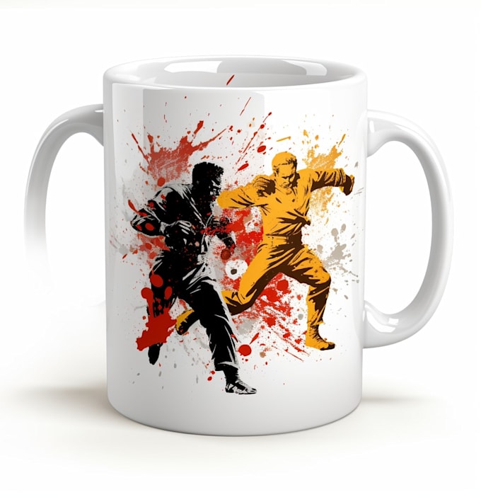 create wonderful and excellent samurai mug design