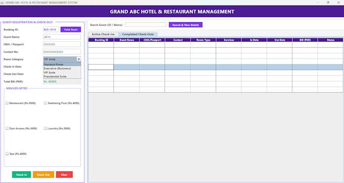 developed a java desktop application with professional gui